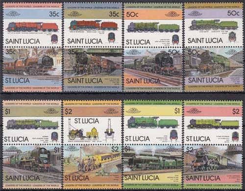 St. Lucia MiNr. 612/27 ** Lokomotiven