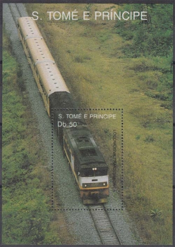 Sao Tome und Principe MiNr. Bl. 209 ** Lokomotiven