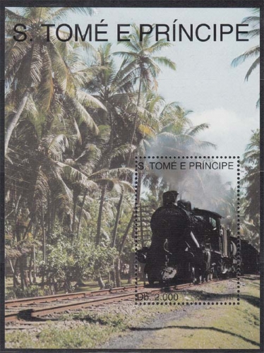 Sao Tome und Principe MiNr. Bl. 301 ** Eisenbahnen