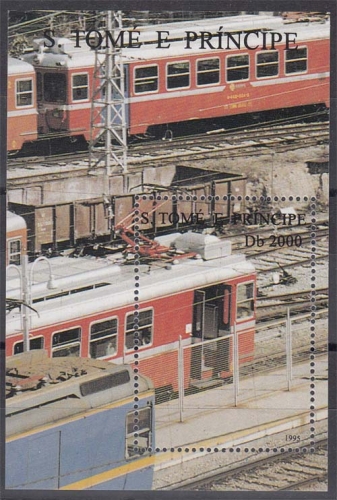 Sao Tome und Principe MiNr. Bl. 325 ** Eisenbahnen