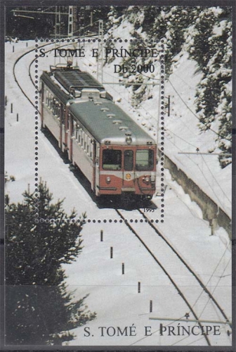 Sao Tome und Principe MiNr. Bl. 326 ** Eisenbahnen