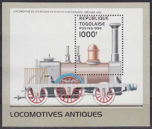 Togo MiNr. Bl. 402 ** Lokomotiven