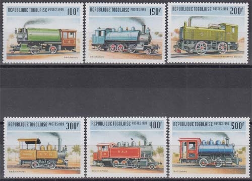 Togo MiNr. 2809/14 ** Alte Lokomotiven