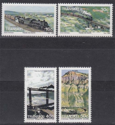Transkei MiNr. 230/33 ** Eisenbahnzüge und Landschaften