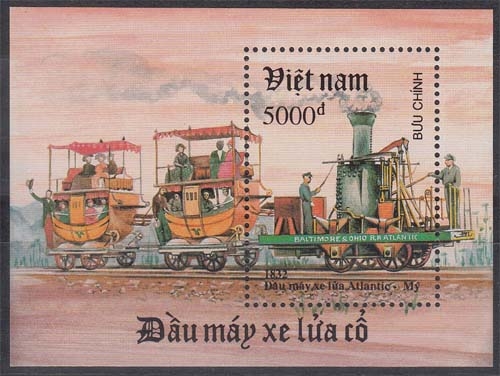 Vietnam MiNr. Bl. 88 ** Dampflokomotiven