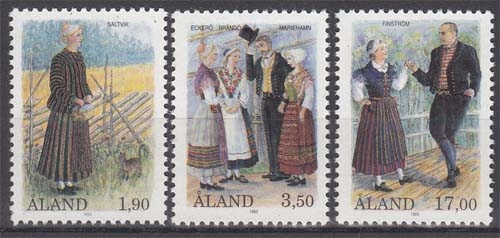 Aland 72/74 ** Freimarken: Volkstrachten