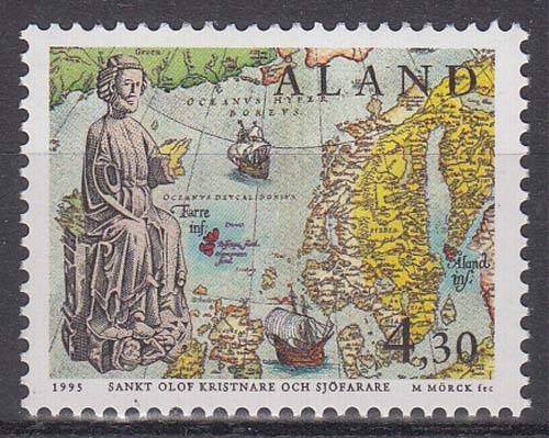 Aland 105 ** 1000. Geburtstag von König Olaf II.