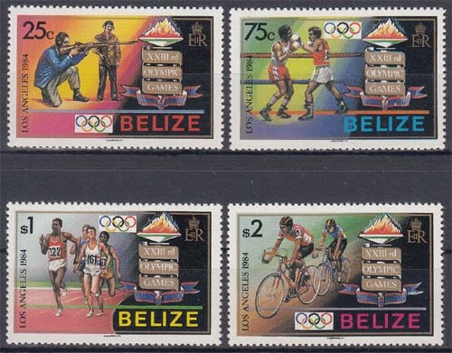 Belize 747/50 ** Olympische Sommerspiele, Los Angeles
