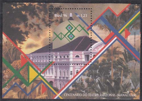 Brasilien Block 101 ** 100 Jahre Opernhaus "Teatro Amazonas"