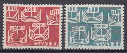 Dänemark 475/76 ** NORDEN: 100 Jahre Zusammenarbeit der Postverwaltung