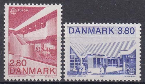 Dänemark 895/96 ** Europa: Moderne Architektur