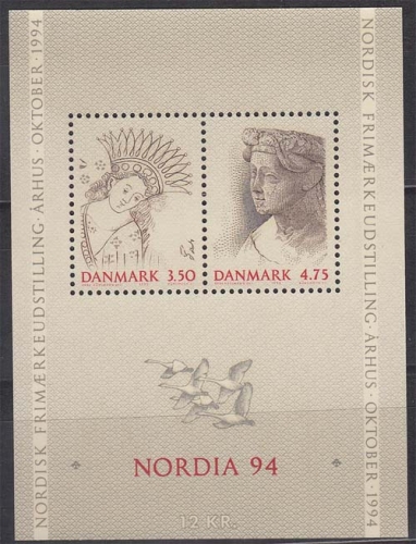 Dänemark Block 8 ** Internationale Briefmarkenausstellung NORDIA 94