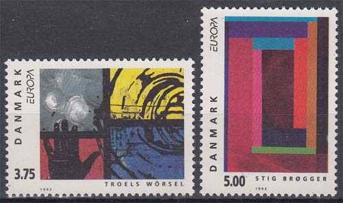 Dänemark 1052/53 ** Europa: Zeitgenössische Kunst