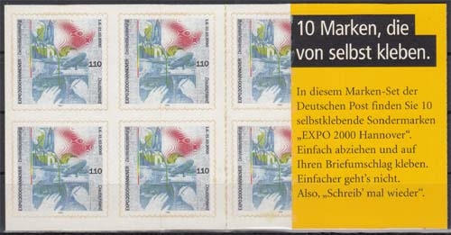 Bund MiNr. MH 40 ** Weltausstellung EXPO 2000 in Hannover