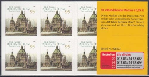 Bund MiNr. MH 57 ** Berliner Dom
