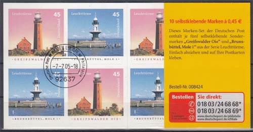 Bund MiNr. MH 58 b I O Leuchttürme