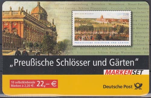 Bund MiNr. MH 59 I ** Preußische Schlösser und Gärten