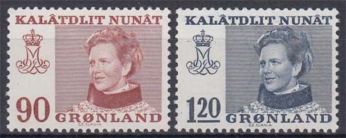 Grönland 90/91 ** Freimarken: Königin Margarethe II.