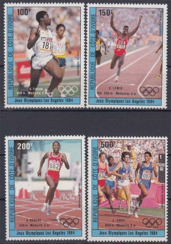 Elfenbeinküste 838/41 ** Sieger der Olympischen Sommerspiele