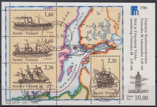 Finnland Block 2 O Internationale Briefmarkenausstellung FINLANDIA 88