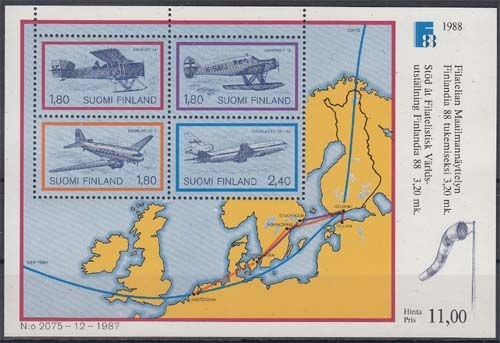 Finnland Block 4 ** Internationale Briefmarkenausstellung FINLANDIA 88