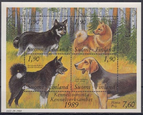 Finnland Block 5 ** 100 Jahre Bund finnischer Hundezüchter