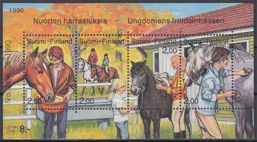 Finnland Block 6 ** Jugendhobbys - Reiten