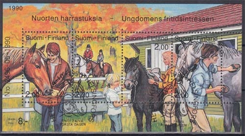Finnland Block 6 O Jugendhobbys - Reiten