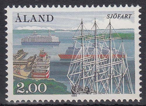 Aland MiNr. 7 ** Schifffahrt; 50 Jahre aländische Reedereivereinigung