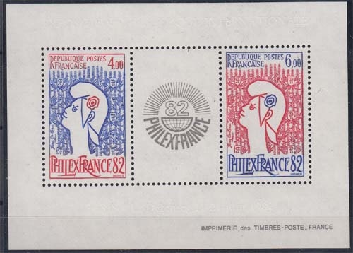 Frankreich MiNr. Bl. 6 ** Internationale Briefmarkenausstellung PHILEX FRANCE