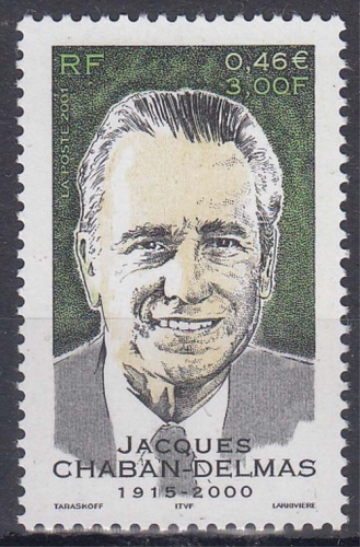 Frankreich MiNr. 3576 ** 1. Todestag von Jaques Chaban-Delmas