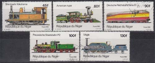 Niger MiNr. 707/11 O Lokomotiven
