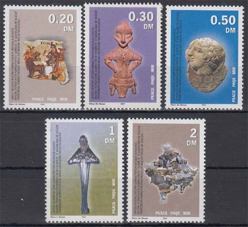 Kosovo MiNr. 1/5 ** Freimarken: Frieden im Kosovo