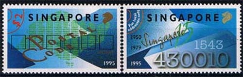 Singapur 779/80 **, Postleitzahlen