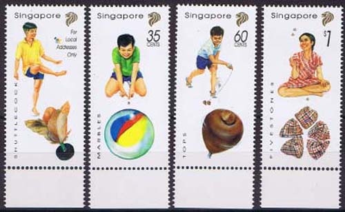 Singapur 825/28 **, Traditionelle Kinderspiele