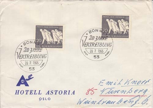 Bund MiNr. 2x 479 auf FDC nach Nürnberg