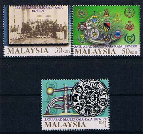 Malaysia 649/51 ** 100 Jahre Konferenz der Erbherrscher