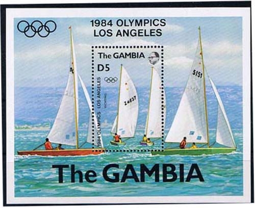 Gambia Block 8 ** Olympische Sommerspiele, Los Angeles