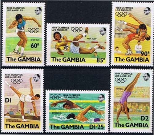 Gambia 500/05 ** Olympische Sommerspiel, Los Angeles