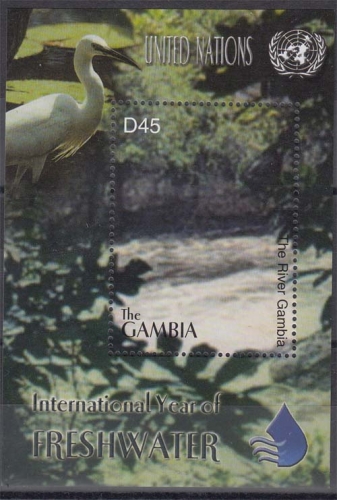 Gambia MiNr. Bl. 640 ** Internationales Jahr des Süsswassers