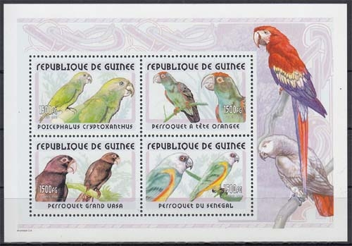 Guinea MiNr. Bl. 684 A ** Vögel aus aller Welt