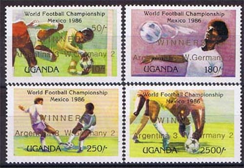 Uganda 494/97 ** Gewinn der Fußball-Weltmeisterschaft durch Argentinien