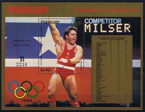 Paraguay Block 410 ** Sieger der Olympischen Sommerspiele 1984