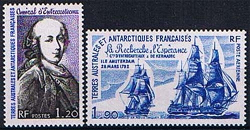 Französische Gebiete Antarktis 140/41 ** Admiral d`Entrecasteaux