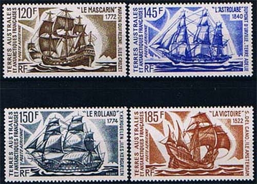 Französische Gebiete Antarktis 85/88 ** Segelschiffe