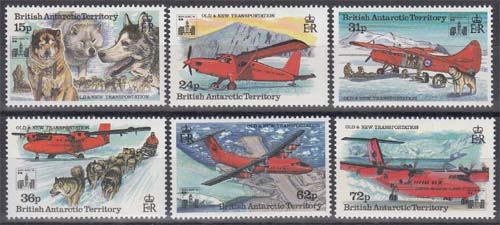 Britische Gebiete in der Antarktis MiNr. 225/30 ** Transportmittel