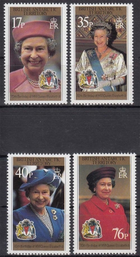 Britische Gebiete in der Antarktis MiNr. 255/58 ** Geburtstag Königin Elisabeth