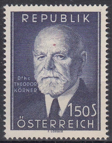 Österreich MiNr. 982 ** 80. Geburtstag von Theodor Körner