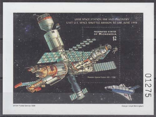 Mikronesien MiNr. Bl. 48 ** Erforschung des Sonnensystems