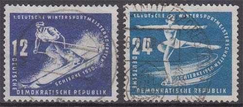 DDR MiNr. 246/47 O Wintersportmeisterschaften der DDR